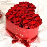 Cutie LOVE cu trandafiri rosii