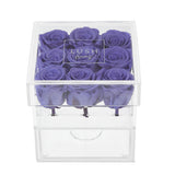 PRE-COMANDA Crystal Box cu 9 mini trandafiri criogenati