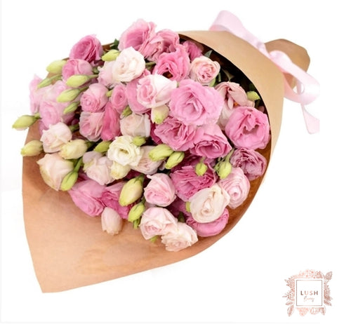 Buchet Eustoma roz