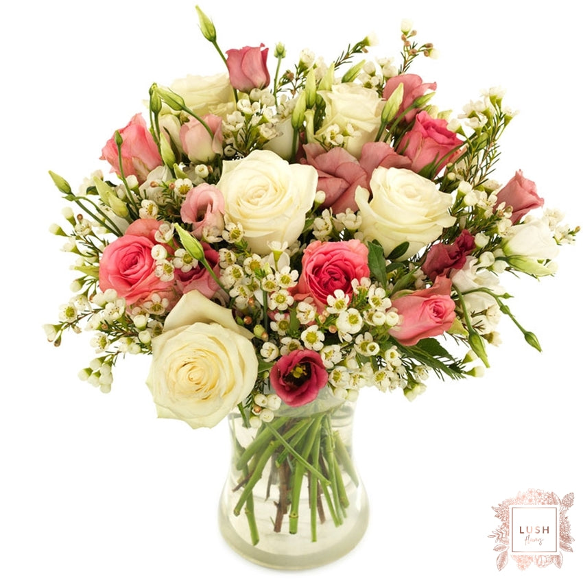 Buchet Trandafiri si Bouvardia